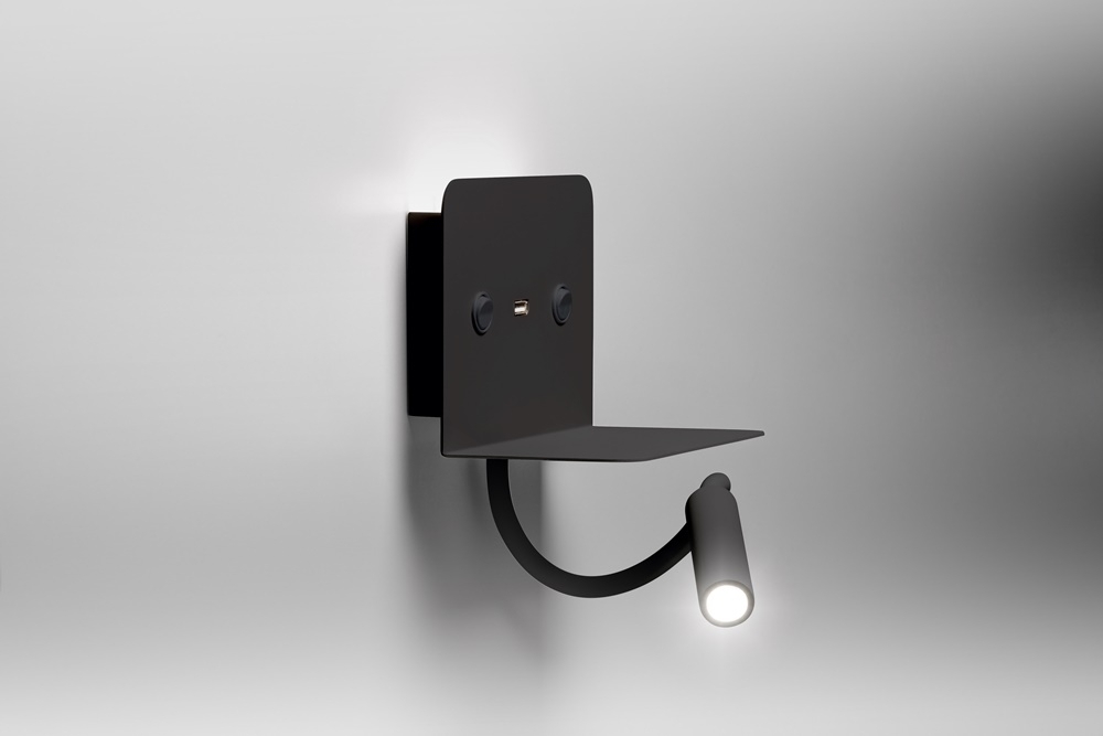 LupiaLicht LED-Wandleuchte RACK schwarz 2202-2-55 4260489572689