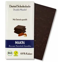Dattel Schokolade - Dunkle Mandel 68%