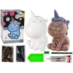 Kreatives Einhorn Set DIY Diamanten Kristalle Braun
