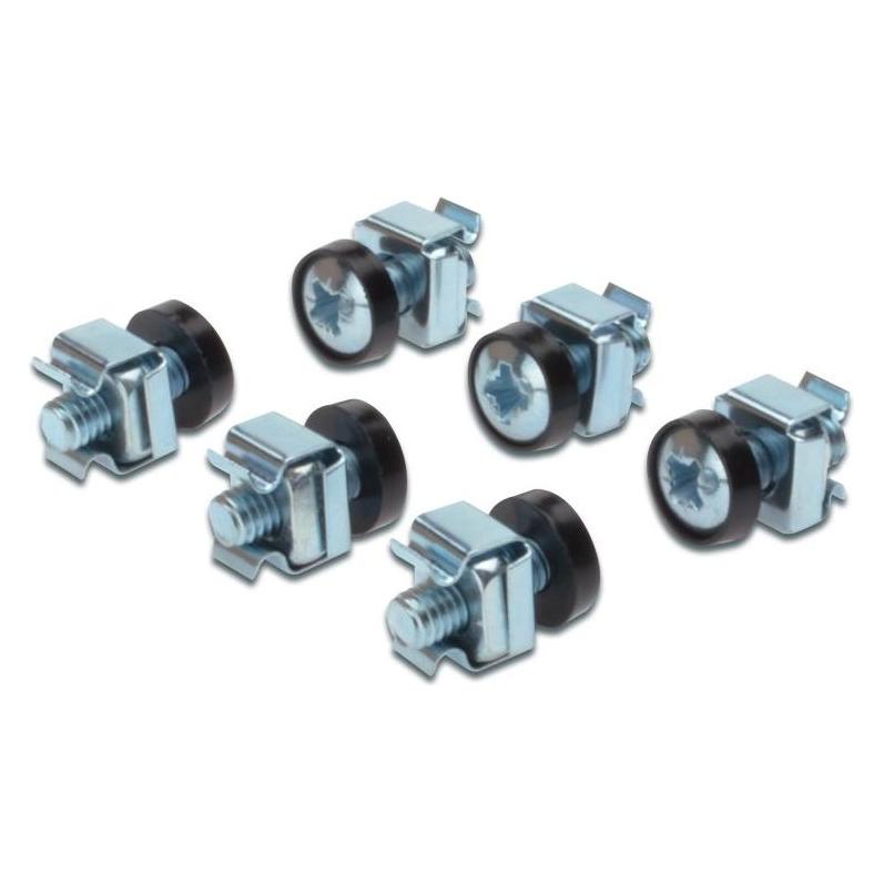 PremiumCord Assembly set for rack, 4x screw M6, 4x nut, 4x plastic washer (47351727)