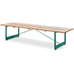 Magis Brut Bank, 220 x 63 cm, grün / eiche natur