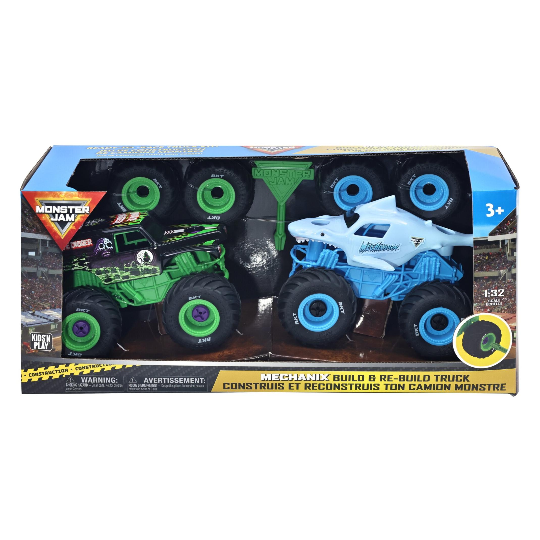 Monster Jam Mechanix 1:32 Build N Re-Build 2 pk GD (5004598)