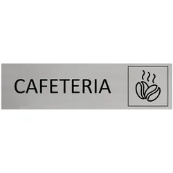 CombiCraft Aluminium Türschild Cafeteria 165x45mm mit 3M-Tape
