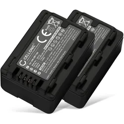 Cellonic Akku für Panasonic HC-V180, HC-V380, HC-V777, HC-VX870, HC-V500, HC-V110 (Kamera Akku), Kamera Stromversorgung, Schwarz