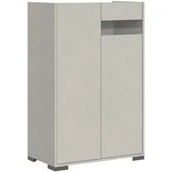 Itamoby Hohes Sideboard mit 2 Türen, 70 x 35 x 110 cm, Kaschmir-Reflexion