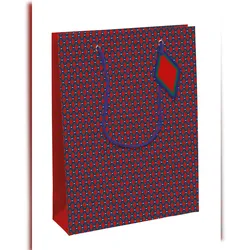 Clairefontaine 6x Geometrisch, Excellia, Geschenktasche L 26,5x14x33 cm - Rot 32481-2C