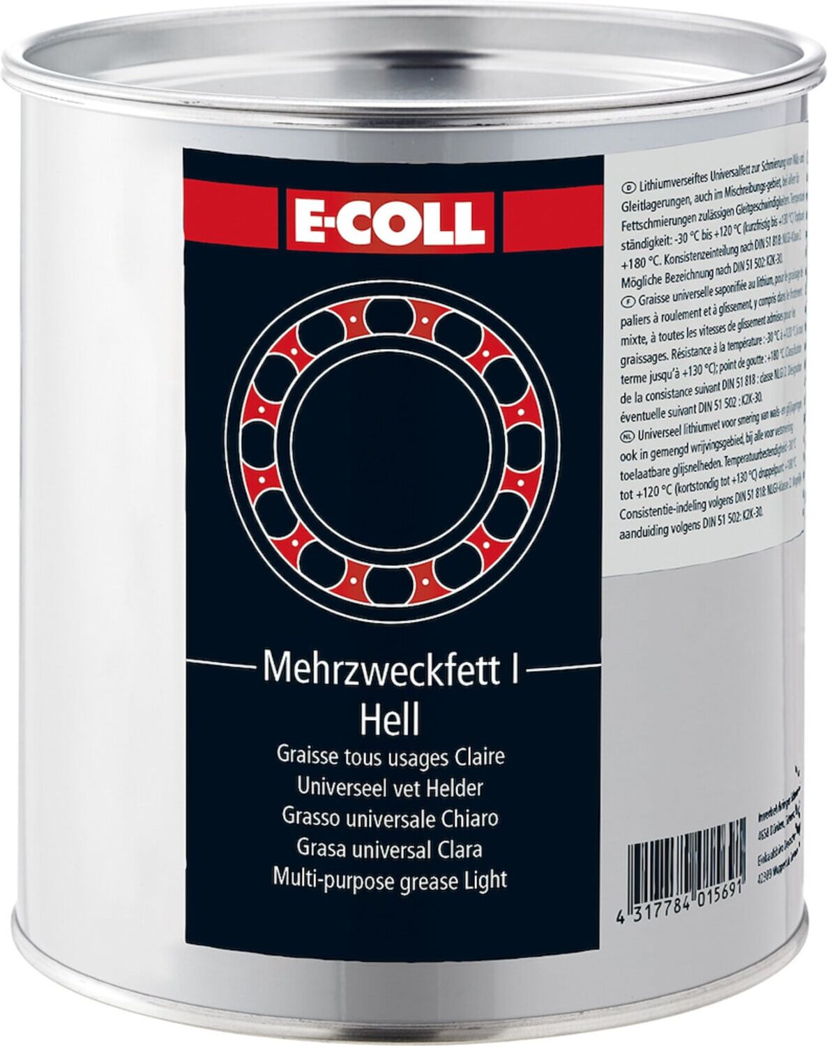 E-COLL EU Mehrzweckfett I 1kg Dose bleifrei (4317784015691)