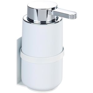 Wenko Seifenspender Woya Turbo-Loc, 54655100, zur Wandmontage, Keramik, weiß, 250ml