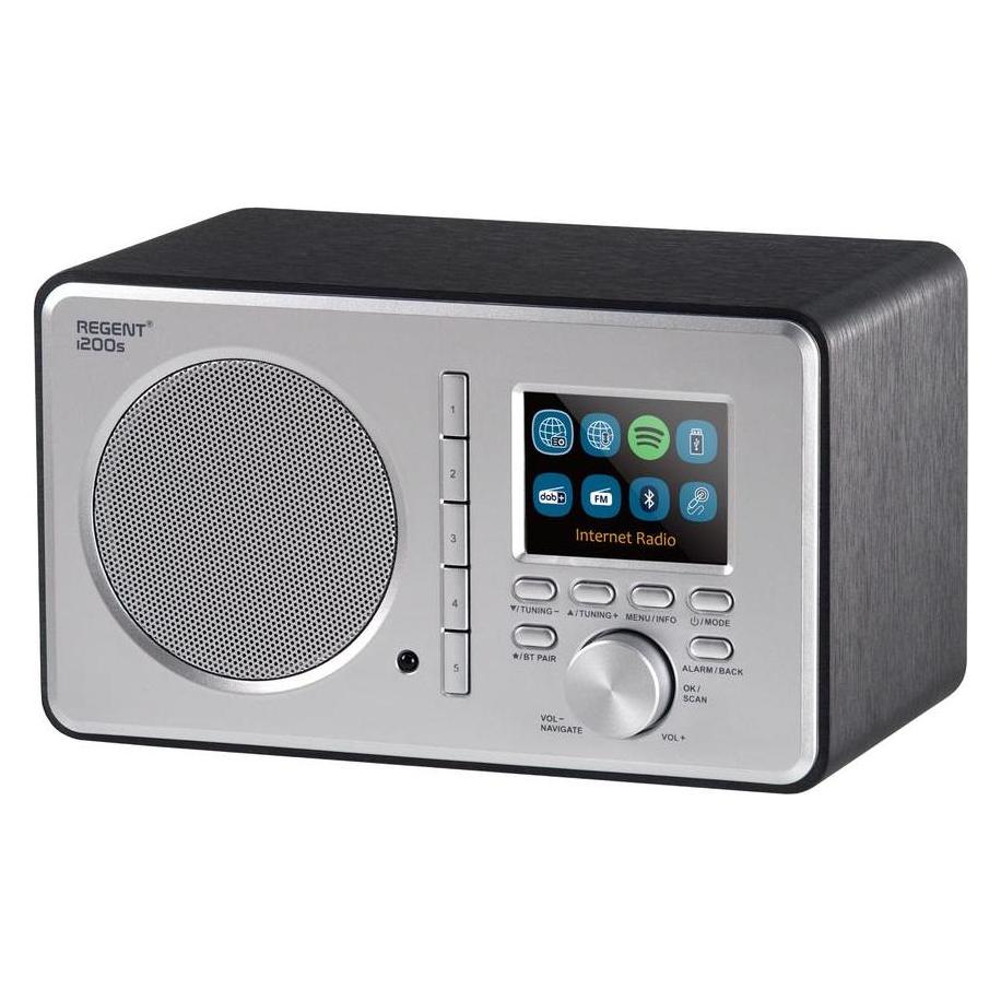 Ferguson Radio Radio FM/DAB+/internetowe REGENT ze SPOTIFY Connect i200s, szare (DAB+, FM, Bluetooth, WLAN) (i200s (czarne))