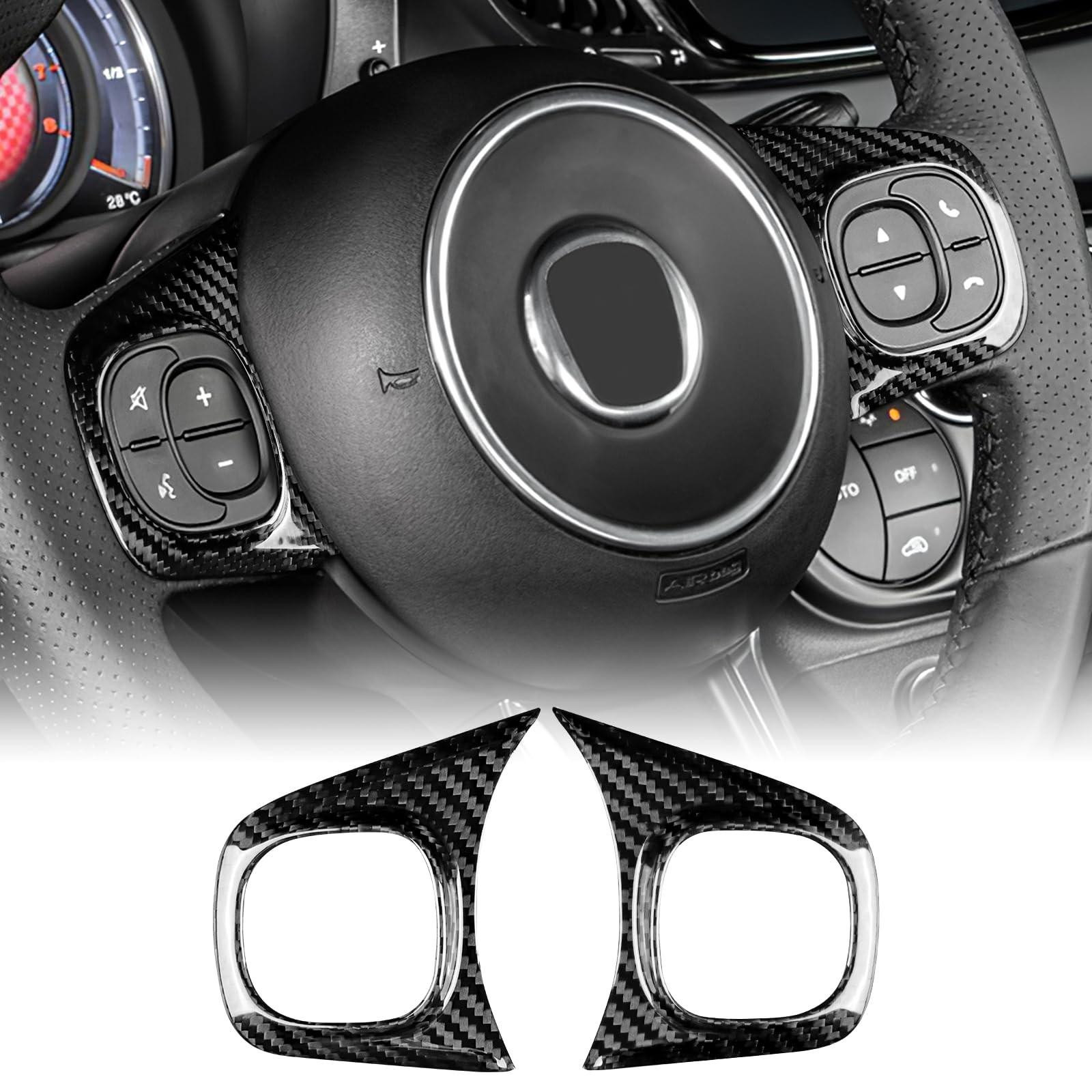 Merkloos Stuurwiel Sticker Carbon Fiber Zwart