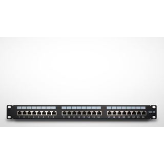 Inter-Tech IPC 19" CAT5e STP Patchpanel, 24 Port, Metall