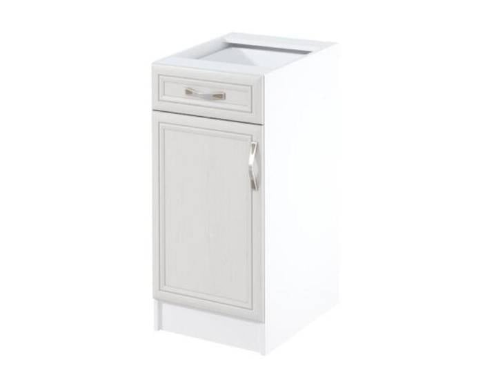 Xlmoebel Unterschrank Weißer Küchenschrank aus Holz mit Schublade und offenem Regal (1-St., Mit Schublade und offenem Regal) Made in Europa