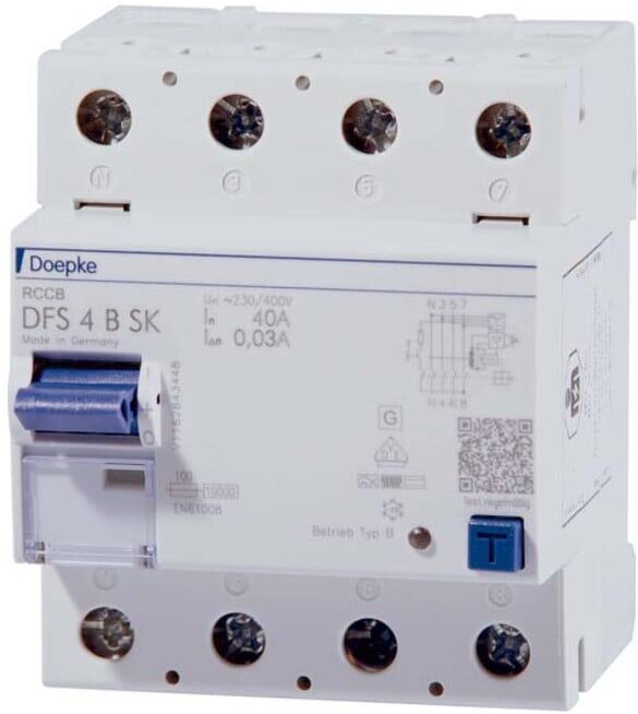 Doepke Disjoncteur différentiel 4/0,03-B SK HD DFS4 040#09134998HD (09134998HD)
