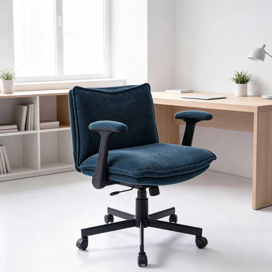 Latitude Run Office Chair Navy Blue 90cm H X 65cm W X 50cm D