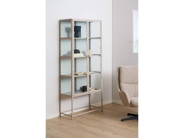 Vitrine 77 x 186 x 35cm Gris