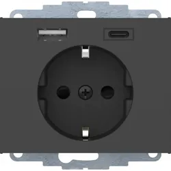 Berker 48047006 Steckdose SCHUKO/USB A-C Kx anthrazit mt