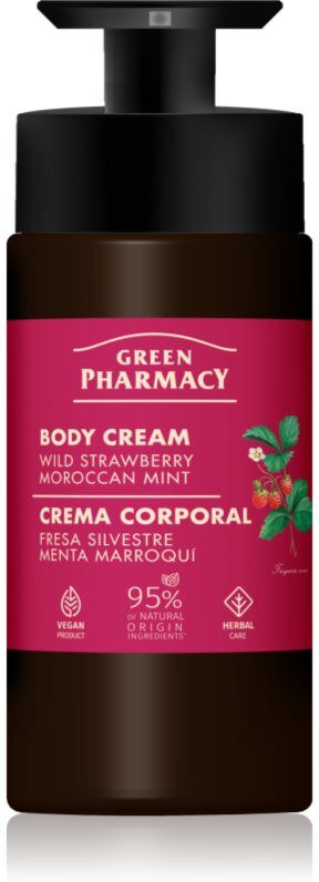Green Pharmacy Wild Strawberry & Moroccan Mint Oil crème pour le corps 739 ml
