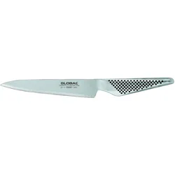 Global GS-13R Universalmesser verzahnt 15 cm, Küchenmesser, Silber