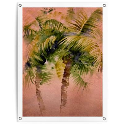 Poster REINDERS "Painted Palm Trees", braun (farbe bild(er): braun), B:60cm H:80cm T:0,1cm, Leinwand, Bilder, Poster, Outdoor für Garten oder Balkon