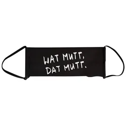 Face Mask Plissee - schwarz Wat mutt