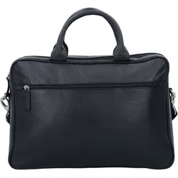 Dermata Aktentasche Leder 40 cm Laptopfach (15"), Notebooktasche, Schwarz