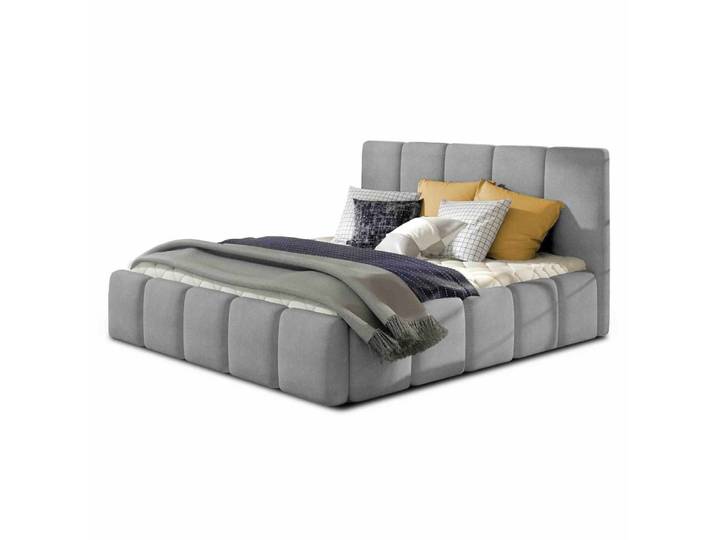 Lit coffre 140x200 sommier inclus gris clair