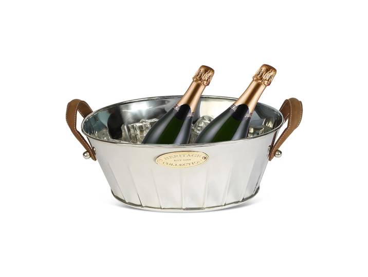 Culinary Concepts Heritage Champagnerkühler mit Leder Henkel 30cm