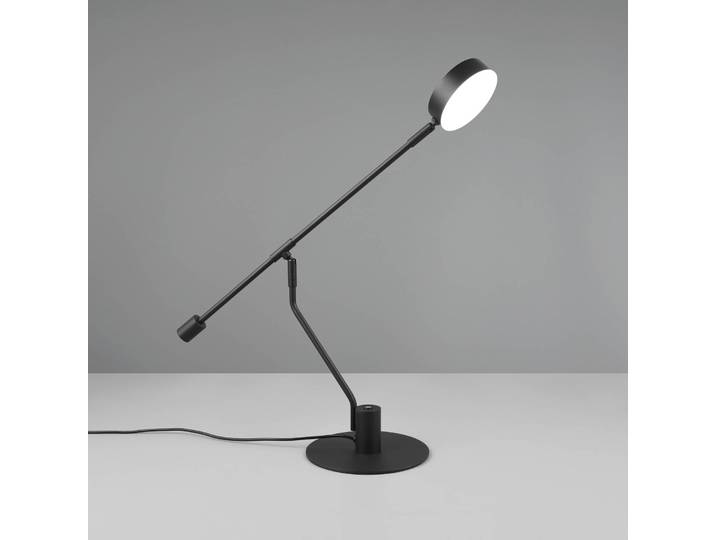 Trio Lighting LED Schreibtischlampe Manduro, dimmbar, schwarz, für Arbeitszimmer / Büro, Metall, LED Tischlampe