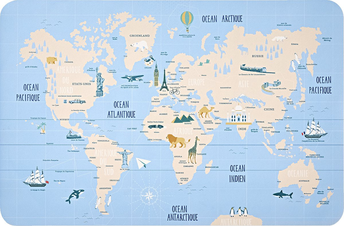 Vertbaudet Sous Main Wereldkaart