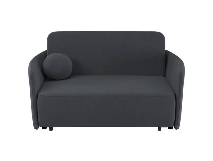 Zweisitziges Schlafsofa Paxi 165 cm mit Stauraum, dunkelgrauer