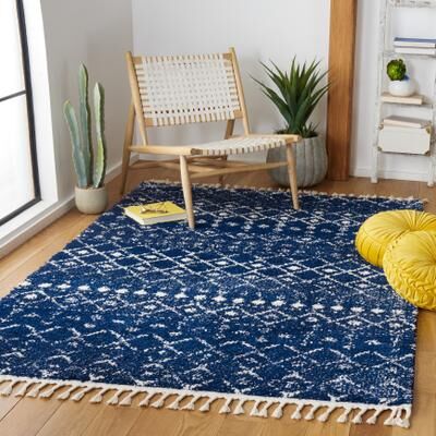 SAFAVIEH Berber Fringe Shag Leatha Trellis Rug