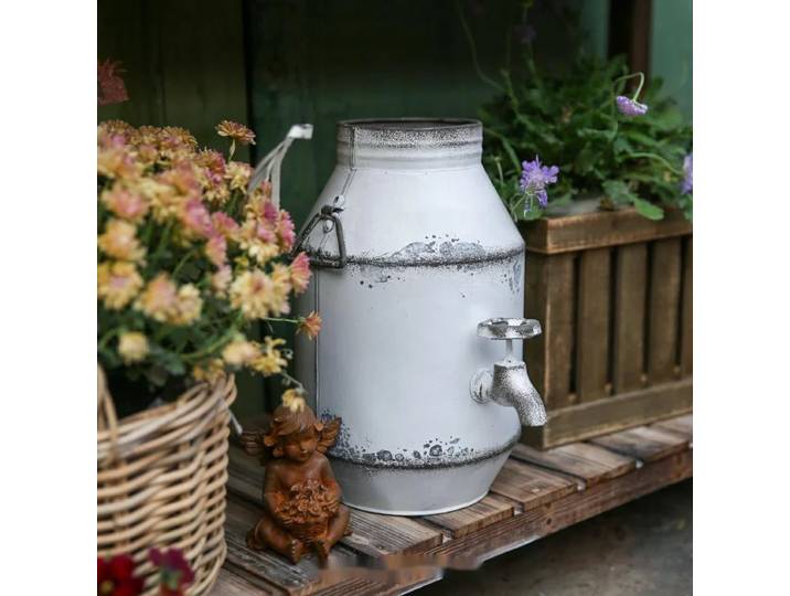Ornements de décoration de cour de jardin de style pastChevrétro, faire un vieux café, poignée à double oreille, 18 clics, E27