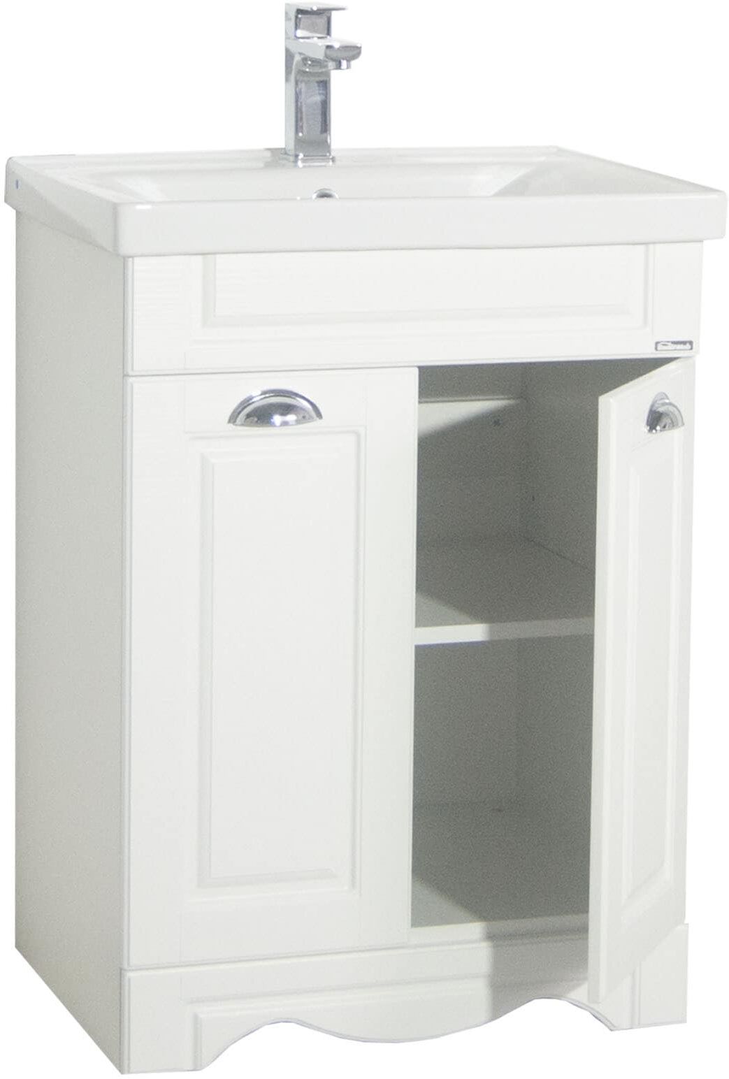 Waschtisch VCM "2-tlg. Waschplatz Waschtisch Casalo L Landhaus", weiß, B:61cm T:46cm, Waschtische, Waschtisch