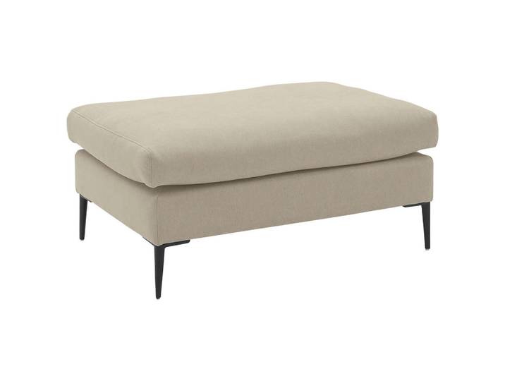 Trendmanufaktur Hocker Aurora, Beige, Metall, rechteckig, 100x43x69 cm, Made in EU, Stoffauswahl, Wohnzimmer, Hocker, Sitzhocker