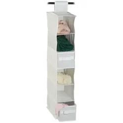 Relaxdays 3 x Hängeregal Kleiderschrank weiß Weiß