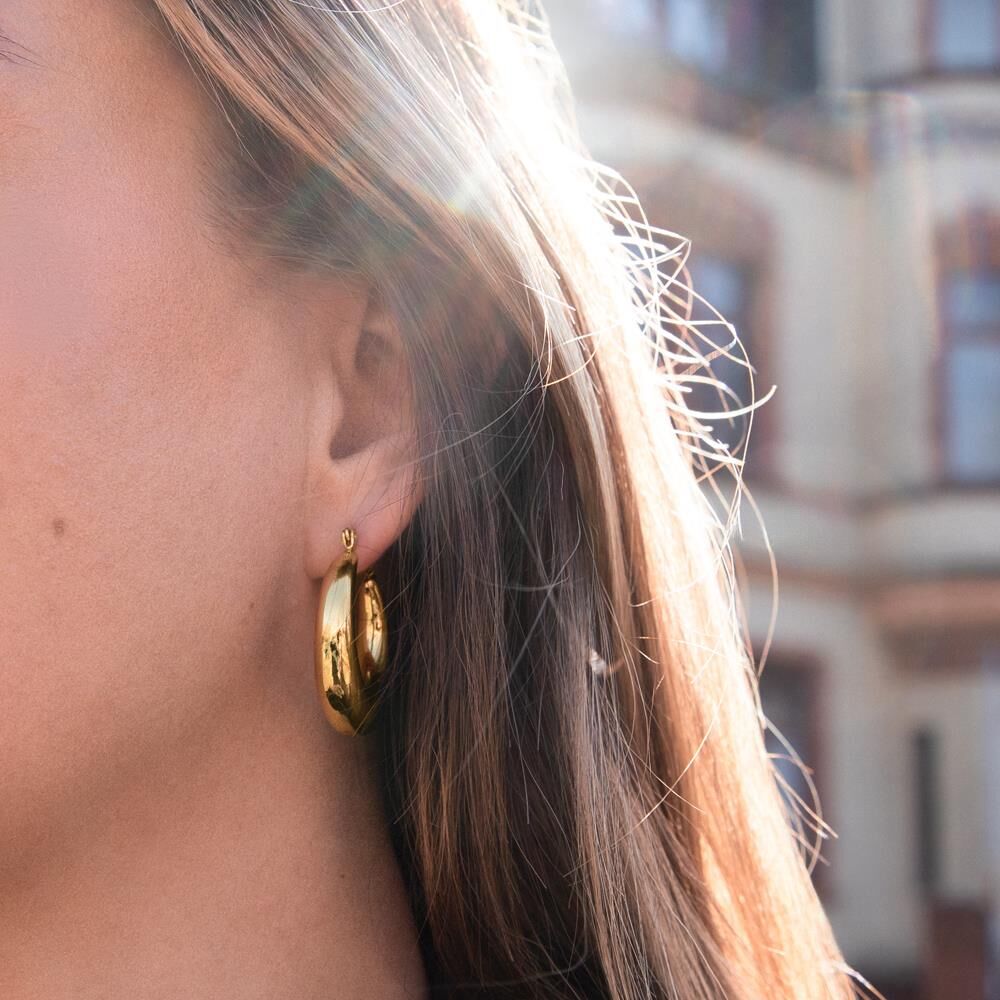 Unique Damen Ohrschmuck aus vergoldetem Edelstahl gold