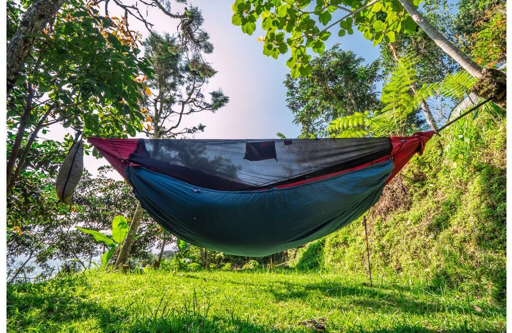 Hängematte "ticket to the moon Pro Hammock", braun, B:170cm L:325cm, Kunstfaser, Hängematten, Hängematte, Kompakte Hängematte mit Moskitonetz braun Einheitsgröße
