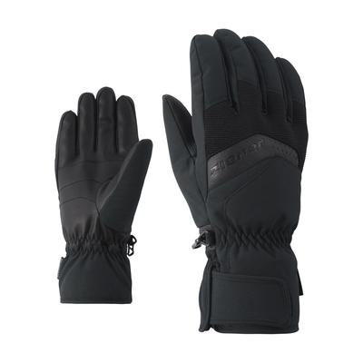 Skihandschuhe ZIENER "GABINO-Z", Herren, Gr. 8,5, schwarz, Kunstfaser, Handschuhe, wasserabweisend, windabweisend, atmungsaktiv