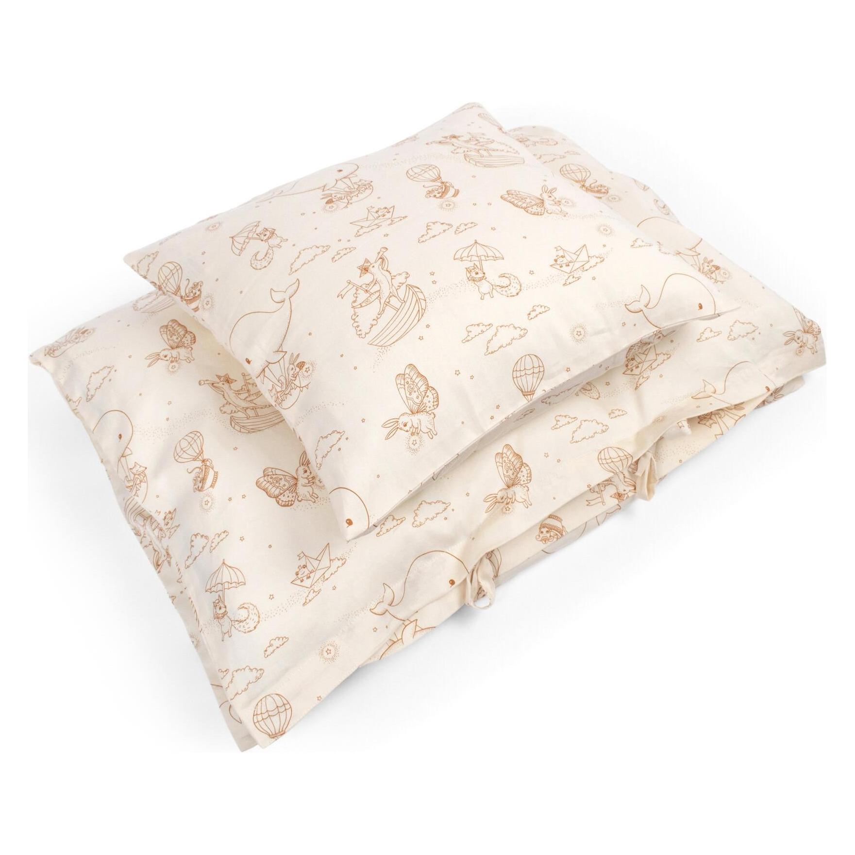 Filibabba - Baby bed linen - Dreamy Adventurers - Hvid - 70x100 cm (FI-03808) (100 x 70 cm, 45 x 40 cm) (FI-03808)