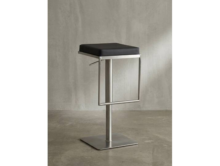 KADIMA DESIGN Barhocker Barhocker Schwarz Kunstleder Edelstahl Design Barstuhl Modern, (Thekenhocker Höhenverstellbar, Hoher Hocker für Bar), Tresenstuhl Drehbar Gepolstert, Bistrohocker Metall Hoch
