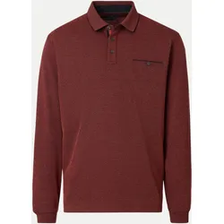 Poloshirt mit Melierten Muster Braun M