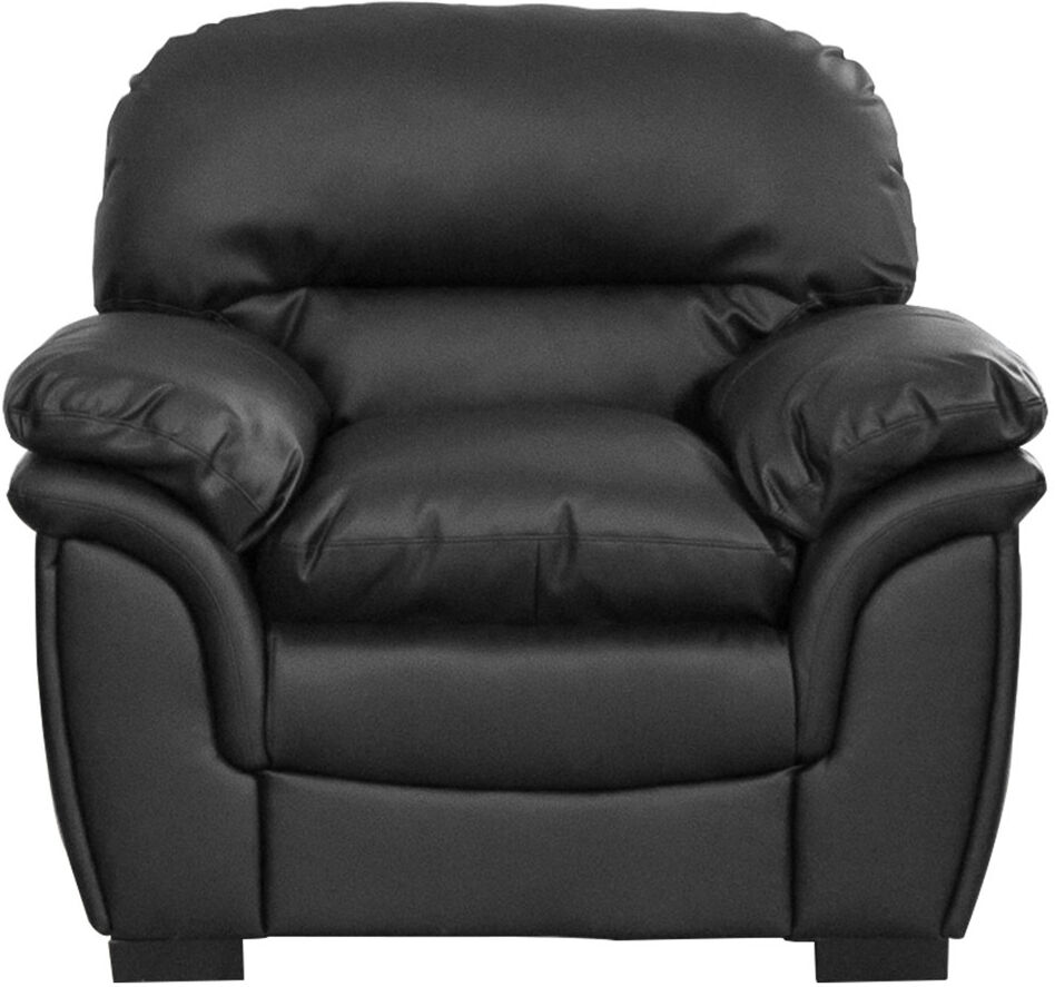 Brayden Studio Sarno Faux Leather Armchair Black 91cm H X 107cm W X 97cm D