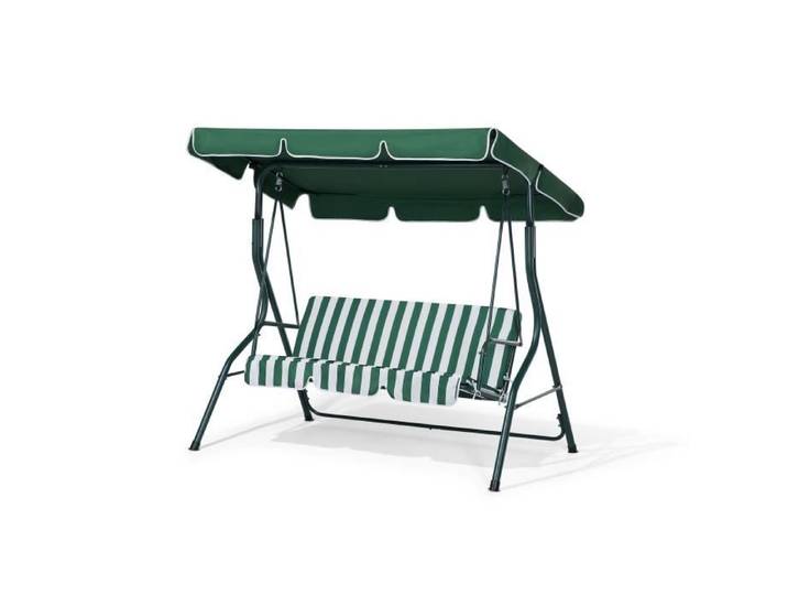 Balancelle de jardin - BELIANI - Chaplin - Vert - 3 personnes - Métal antirouille