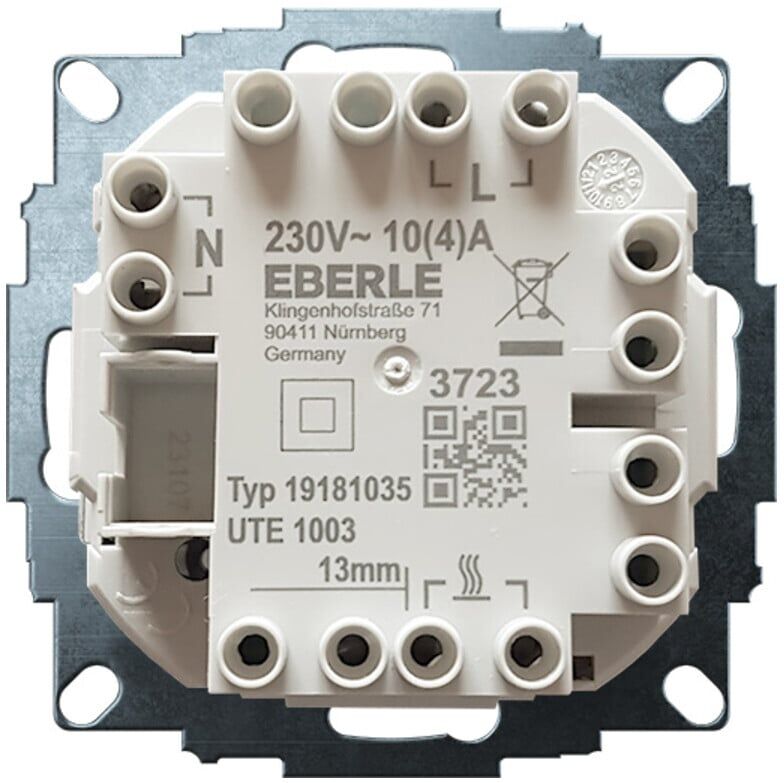 Eberle Controls UP-Raumregler 5-30C AC230V 1Öffner UTE 1003-RAL9010-G55 (191810354502)