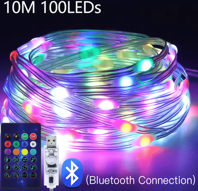 Inspire Curations Smart Bluetooth Color Changing Fairy Lights With App Control 10m 100leds