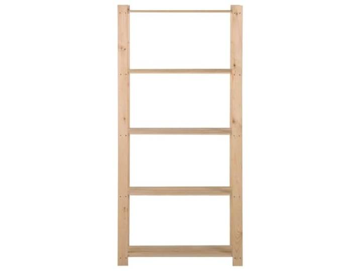 HKLGBVCR Regal mit 5 Ebenen, massives Kiefernholz, 80 x 28,5 x 170 cm Naturholz, personalisierbare Verarbeitung, vielseitig einsetzbar, kompaktes Design, optimale Organisation