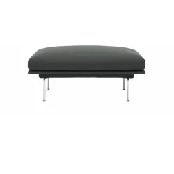Muuto Outline Pouf, twill weave 990 / polished aluminium