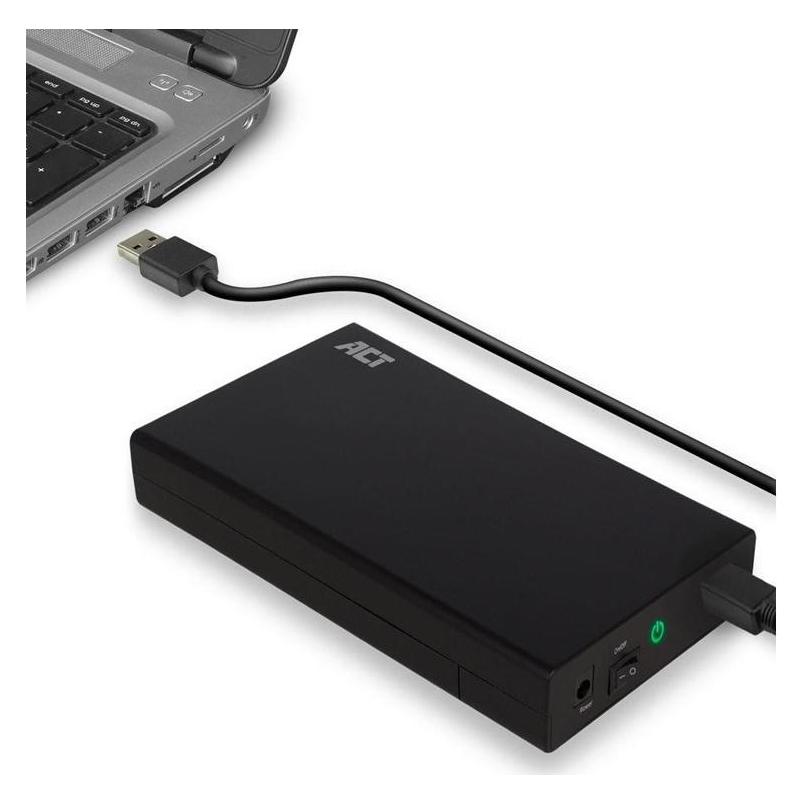ACT 3.5" SATA hard drive enclosure, screwless, USB 3.2 Gen1 (3.5") (AC1405)