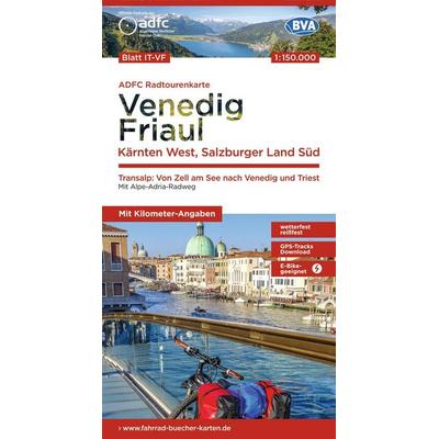 BVA ADFC Radtourenkarte Venedig, Friaul - Kärnten West, Salzburger Land Süd, 1:150.000, Sonstige von , KOMPASS Freytag & Berndt, 978-3-96990-158-8