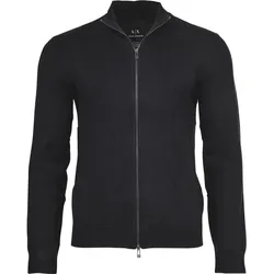 A|X ARMANI EXCHANGE Herren Strickjacke - Cardigan, Reißverschluss, Basic, einfarbig Dunkelblau / L